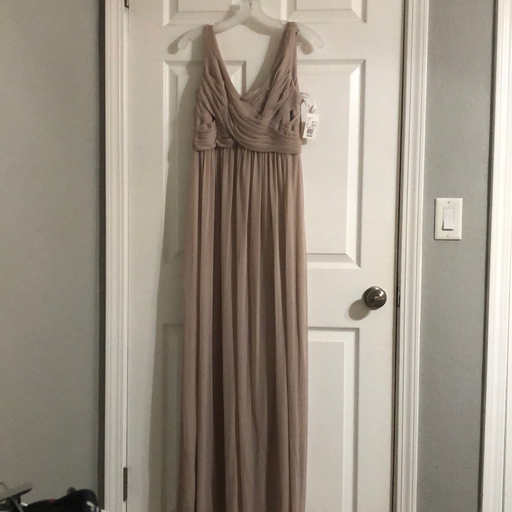 David’s Bridal beige bridesmaid dress NWT
